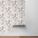 NW41401 magnolia floral peel and stick removable wallpaper roll from NextWall