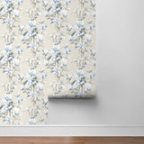 NW41412 magnolia floral peel and stick removable wallpaper roll from NextWall