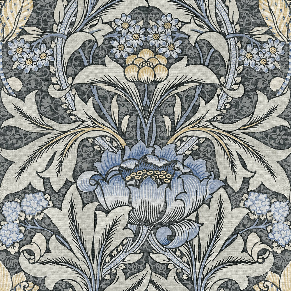 NW41500 Acanthus floral botanical peel and stick wallpaper from NextWall