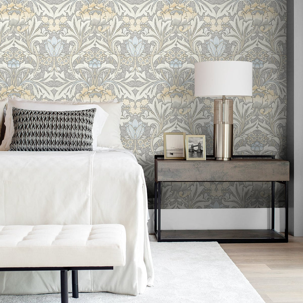 
                  
                    NW41508 Acanthus floral botanical peel and stick wallpaper bedroom from NextWall
                  
                