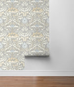 NW41508 Acanthus floral botanical peel and stick wallpaper roll from NextWall