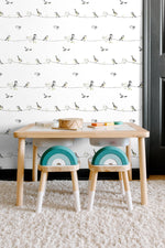 NW41600 sweet tweet nursery peel and stick wallpaper playroom from NextWall