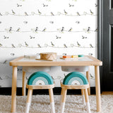 NW41600 sweet tweet nursery peel and stick wallpaper playroom from NextWall