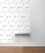 NW41600 sweet tweet nursery peel and stick wallpaper roll from NextWall