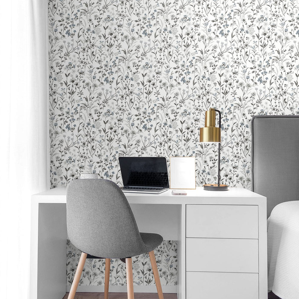 
                  
                    NW41900 wildflowers floral peel and stick removable wallpaper desk from NextWall
                  
                