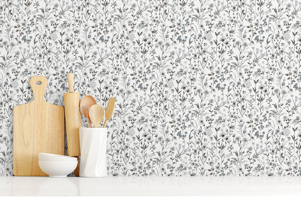 
                  
                    NW41900 wildflowers floral peel and stick removable wallpaper kitchen from NextWall
                  
                