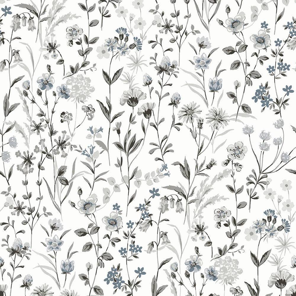 NW41900 wildflowers floral peel and stick removable wallpaper from NextWall