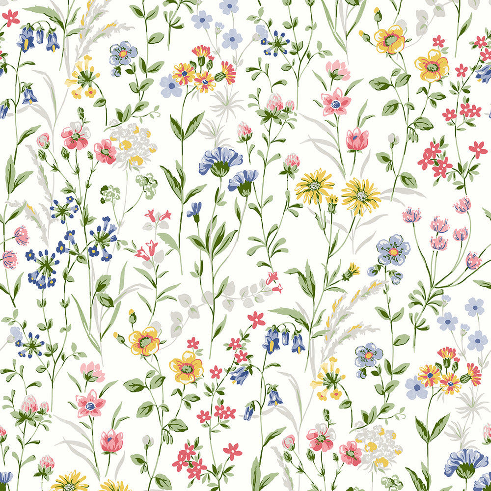 Wildflowers Floral Peel and Stick Removable Wallpaper