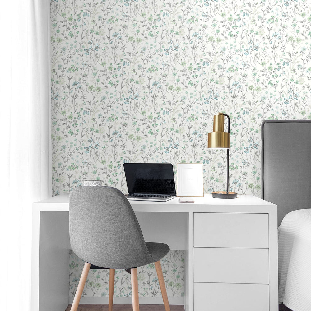 
                  
                    NW41924 wildflowers floral peel and stick removable wallpaper desk from NextWall
                  
                