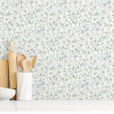 NW41924 wildflowers floral peel and stick removable wallpaper kitchen from NextWall