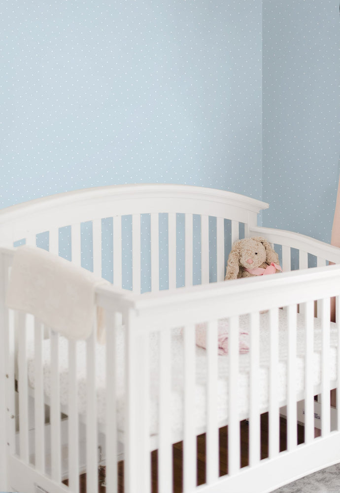 NW42102 polka dot peel and stick wallpaper nursery from NextWall