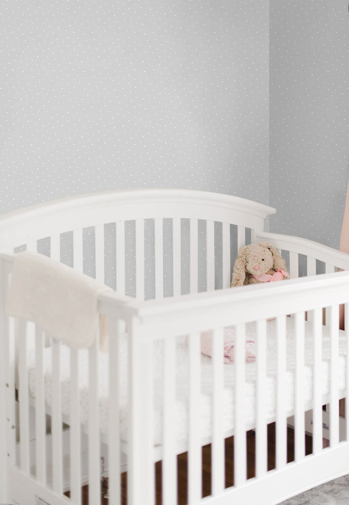 NW42108 polka dot peel and stick wallpaper nursery from NextWall