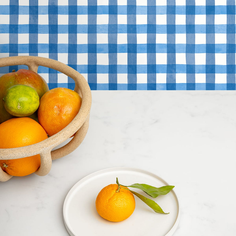
                  
                    NW42302 watercolor plaid peel and stick wallpaper kitchen from NextWall
                  
                