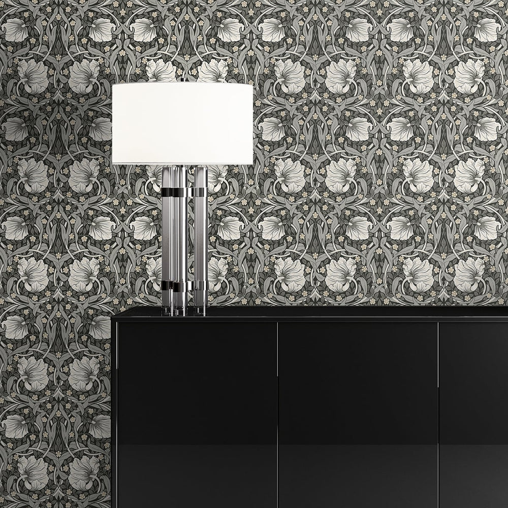
                  
                    NW42400 Primrose floral William Morris peel and stick removable wallpaper entryway from NextWall
                  
                