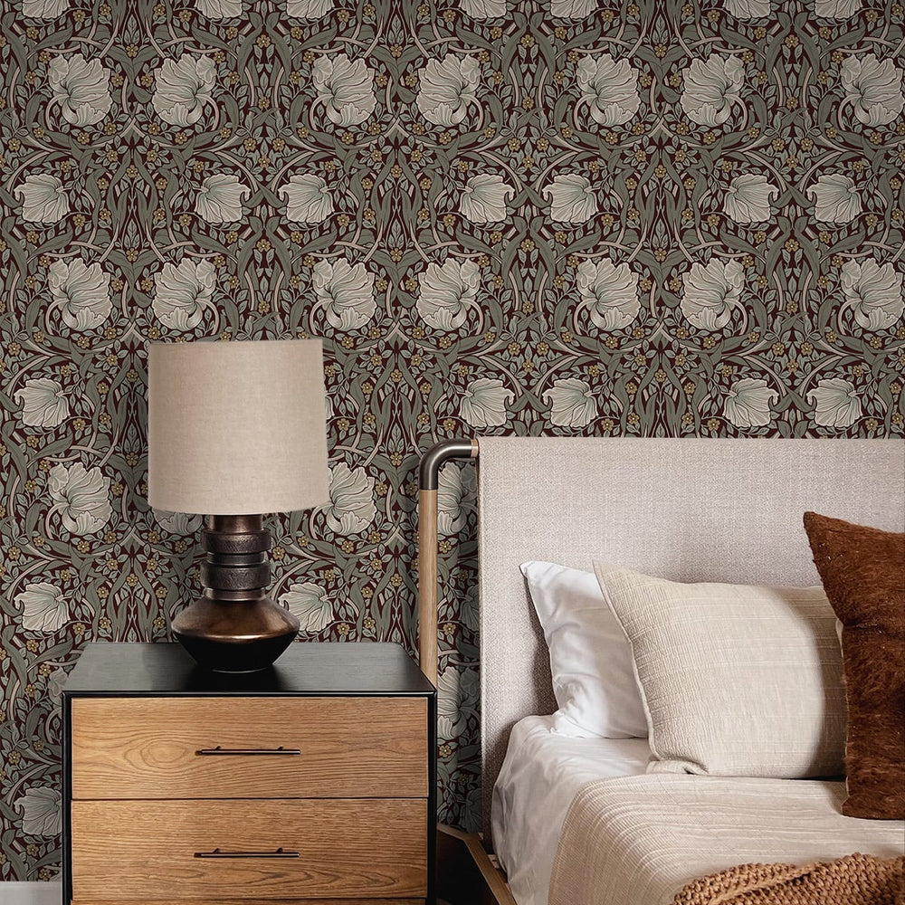 
                  
                    Vintage floral peel and stick wallpaper bedroom NW42401 from NextWall
                  
                