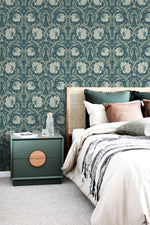 NW42404 Primrose floral William Morris peel and stick removable wallpaper bedroom from NextWall