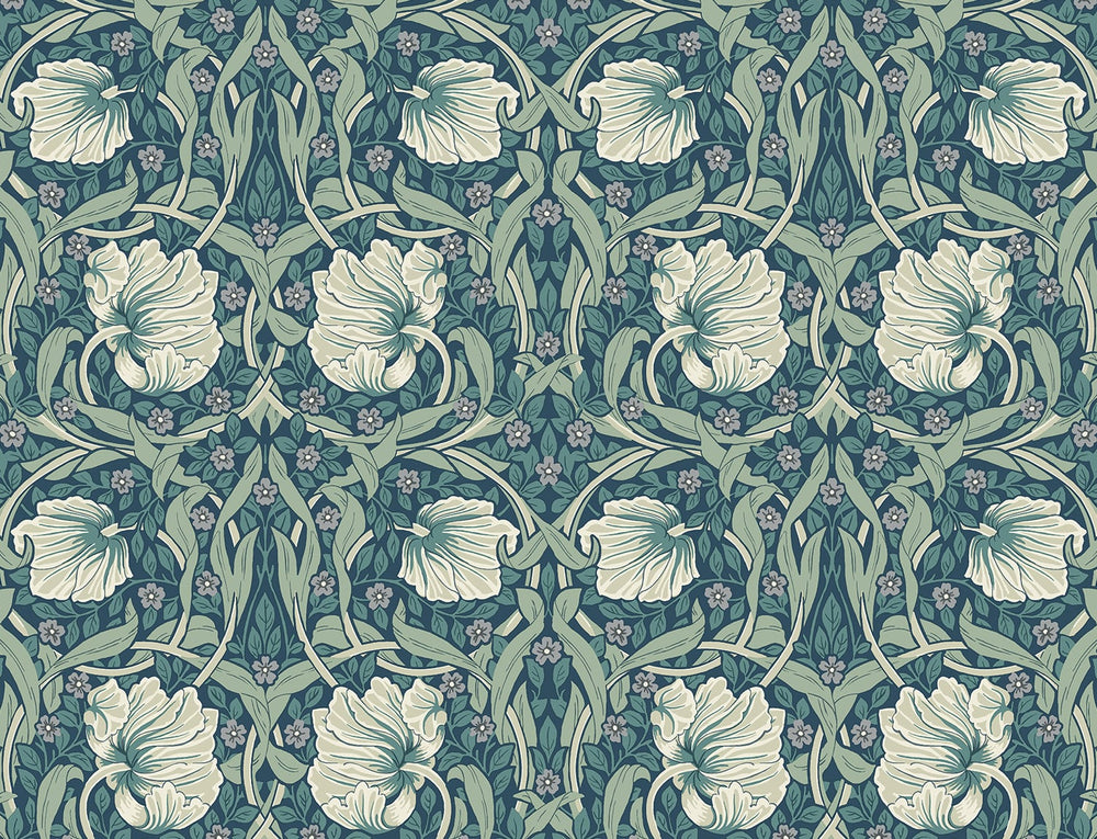 NW42404 Primrose floral William Morris peel and stick removable wallpaper from NextWall