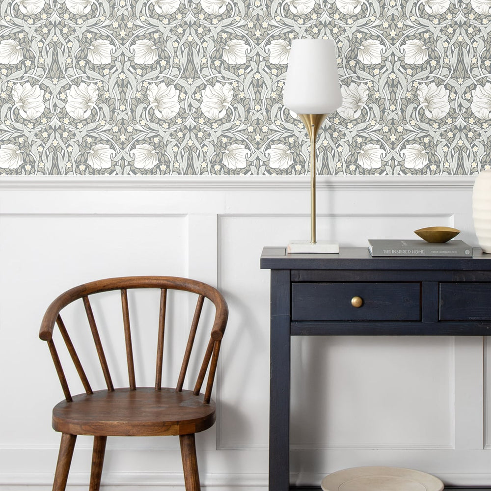
                  
                    NW42408 Primrose floral William Morris peel and stick removable wallpaper entryway from NextWall
                  
                