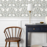 NW42408 Primrose floral William Morris peel and stick removable wallpaper entryway from NextWall