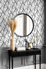 NW42500 quartz geo peel and stick wallpaper entryway from NextWall
