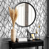 NW42500 quartz geo peel and stick wallpaper entryway from NextWall