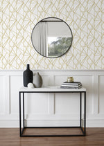 NW42503 quartz geo peel and stick wallpaper entryway from NextWall
