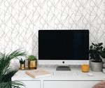 NW42505 quartz geo peel and stick wallpaper office from NextWall