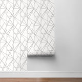 NW42505 quartz geo peel and stick wallpaper roll from NextWall