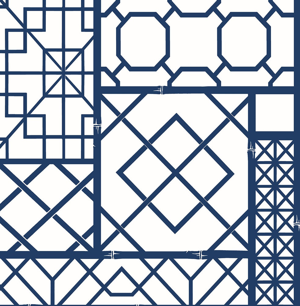 NW42602 garden trellis geometric peel and stick removable wallpaper from NextWall