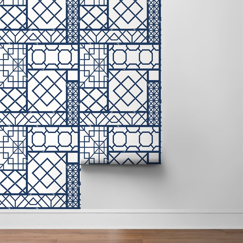 
                  
                    NW42602 garden trellis geometric peel and stick removable wallpaper roll from NextWall
                  
                