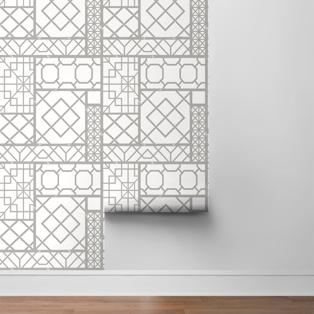 
                  
                    NW42605 garden trellis geometric peel and stick removable wallpaper roll from NextWall
                  
                