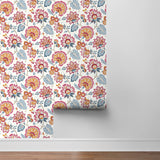 Jacobean floral peel and stick wallpaper roll NW42701 from NextWall