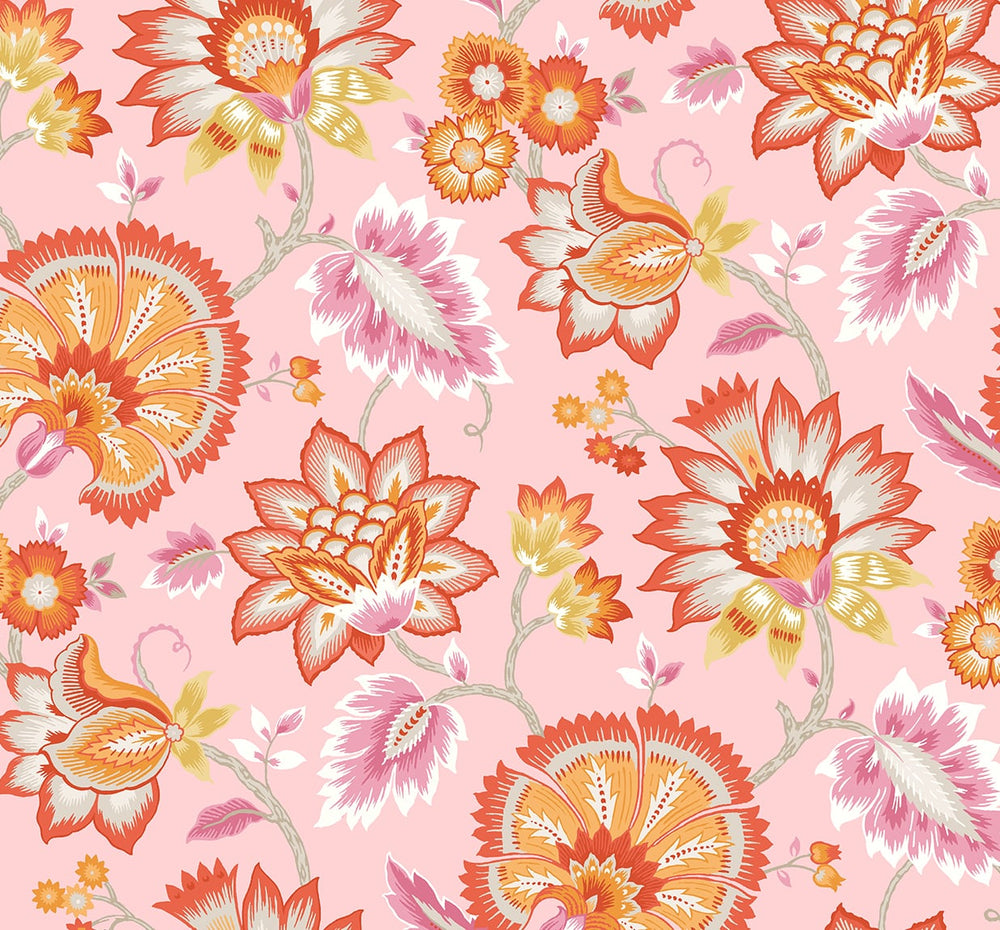 Jacobean floral peel and stick wallpaper NW42706 from NextWall