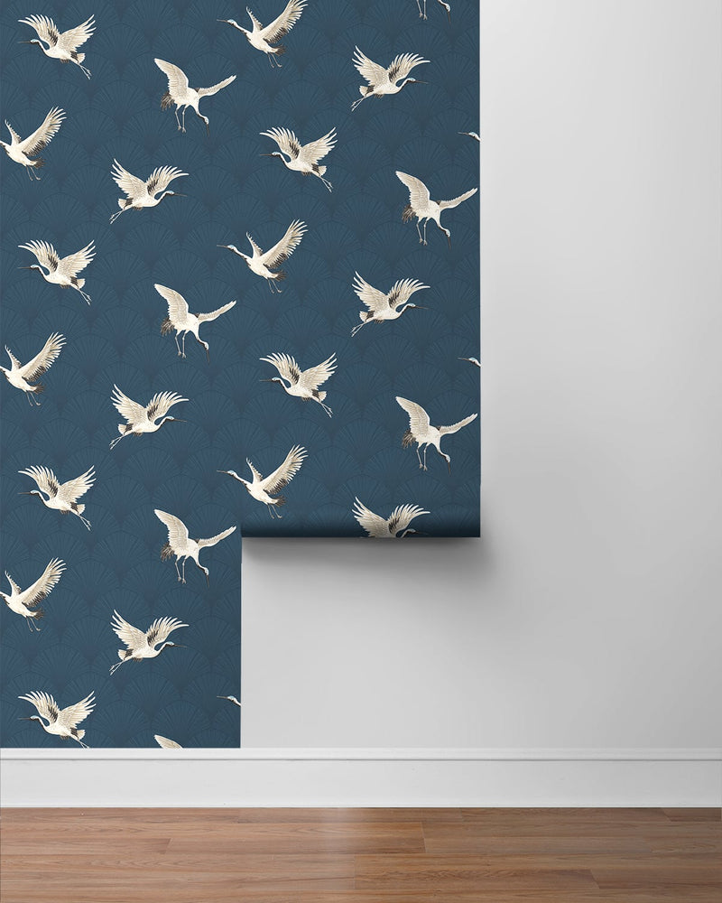 Crane peel and stick wallpaper roll NW42802 from NextWall