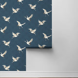 Crane peel and stick wallpaper roll NW42802 from NextWall