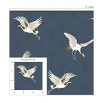 Crane peel and stick wallpaper scale NW42802 from NextWall
