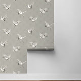 Crane peel and stick wallpaper roll NW42808 from NextWall