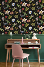 NW43000 summer garden floral peel and stick wallpaper office from NextWall