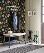 NW43000 summer garden floral peel and stick wallpaper entryway from NextWall