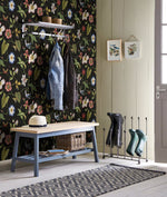NW43000 summer garden floral peel and stick wallpaper entryway from NextWall