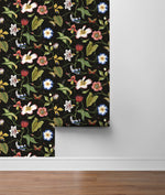 NW43000 summer garden floral peel and stick wallpaper roll from NextWall