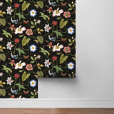 NW43000 summer garden floral peel and stick wallpaper roll from NextWall
