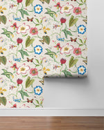 Floral peel and stick wallpaper roll NW43001 from NextWall