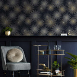 Mid century peel and stick wallpaper living room NW43102 from NextWall 