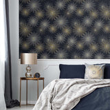 Mid century peel and stick wallpaper bedroom NW43102 from NextWall 