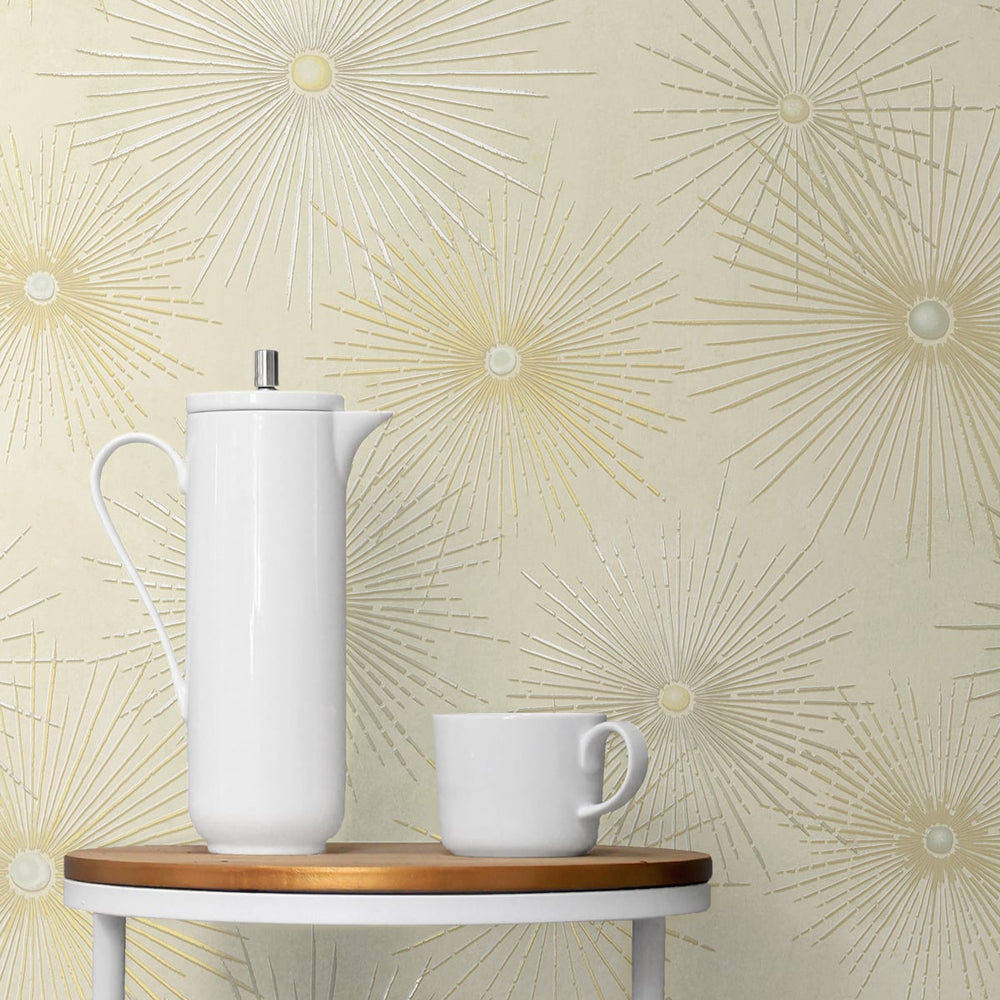 
                  
                    NW43103 Silverdale Starburst retro peel and stick removable wallpaper decor from Say Decor
                  
                