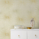 NW43103 Silverdale Starburst retro peel and stick removable wallpaper accent from Say Decor