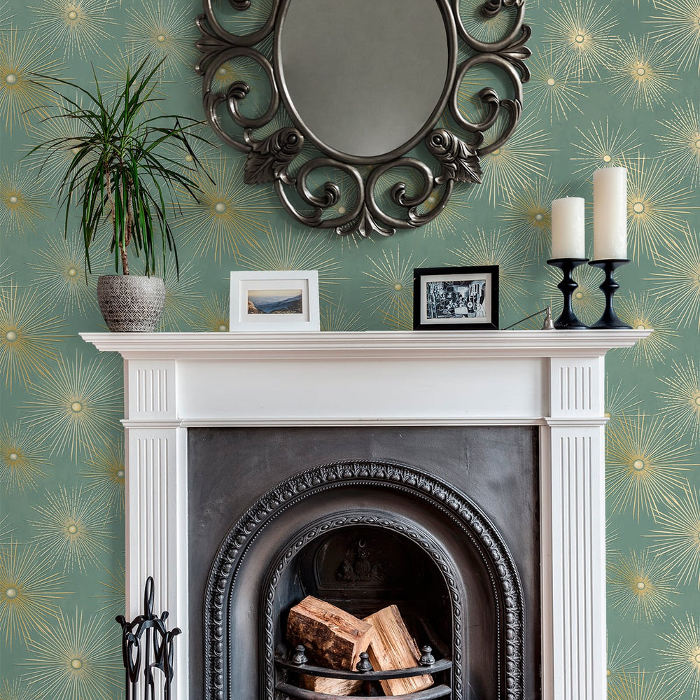 
                  
                    NW43104 Silverdale Starburst retro peel and stick removable wallpaper living room from Say Decor
                  
                