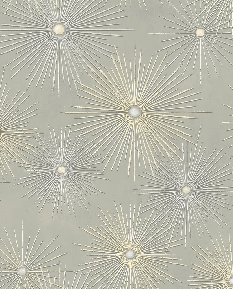 NW43105 Silverdale Starburst retro peel and stick removable wallpaper from Say Decor