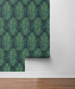 NW43204 tropic palm peel and stick wallpaper roll from NextWall